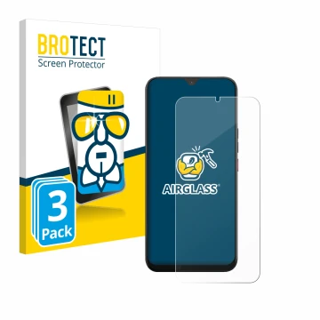 Vorderseite einer Produktverpackung mit dem Markenlogo BROTECT. Daneben ist das Gerät Volla Phone 22 mit dem zugehörigen Displ