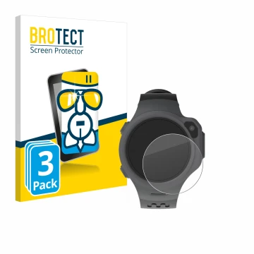 Vorderseite einer Produktverpackung mit dem Markenlogo BROTECT. Daneben ist das Gerät myFirst Fone R1 mit dem zugehörigen Disp
