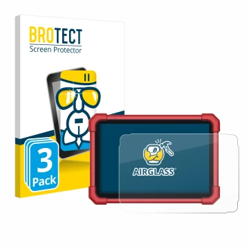 Vorderseite einer Produktverpackung mit dem Markenlogo BROTECT. Daneben ist das Gerät Launch X-431 Euro Link mit dem zugehörig