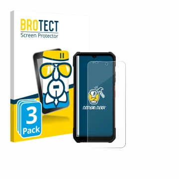 Vorderseite einer Produktverpackung mit dem Markenlogo BROTECT. Daneben ist das Gerät myPhone Hammer Construction 2 Thermal 5G