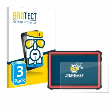 Vorderseite einer Produktverpackung mit dem Markenlogo BROTECT. Daneben ist das Gerät Launch X-431 PRO3S+ Elite mit dem zugehö