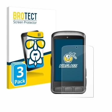 Vorderseite einer Produktverpackung mit dem Markenlogo BROTECT. Daneben ist das Gerät Wahoo Elemnt ACE mit dem zugehörigen Dis