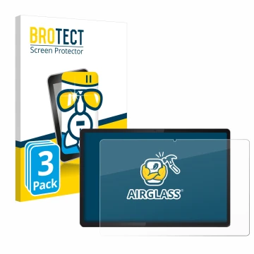 Vorderseite einer Produktverpackung mit dem Markenlogo BROTECT. Daneben ist das Gerät Lenovo Idea Tab Pro 12.7