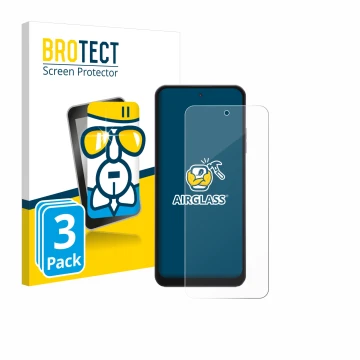 Vorderseite einer Produktverpackung mit dem Markenlogo BROTECT. Daneben ist das Gerät Hotwav Note 13 Max mit dem zugehörigen D