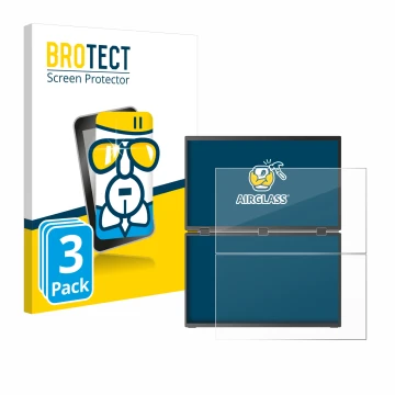 Vorderseite einer Produktverpackung mit dem Markenlogo BROTECT. Daneben ist das Gerät Uperfect UStation Delta Max 18.5