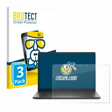 Vorderseite einer Produktverpackung mit dem Markenlogo BROTECT. Daneben ist das Gerät Dell Pro 13 Premium mit dem zugehörigen 