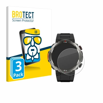 Vorderseite einer Produktverpackung mit dem Markenlogo BROTECT. Daneben ist das Gerät Blackview W50 Pro 1.45