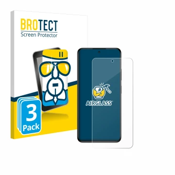 Vorderseite einer Produktverpackung mit dem Markenlogo BROTECT. Daneben ist das Gerät myPhone N23 Plus mit dem zugehörigen Dis