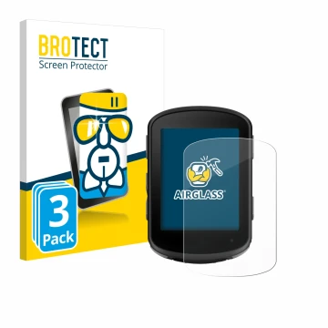 Vorderseite einer Produktverpackung mit dem Markenlogo BROTECT. Daneben ist das Gerät Garmin Edge 540 Solar mit dem zugehörige