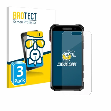 Vorderseite einer Produktverpackung mit dem Markenlogo BROTECT. Daneben ist das Gerät Soyes S10 Max mit dem zugehörigen Displa