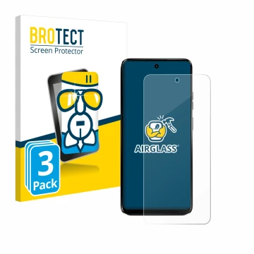 Vorderseite einer Produktverpackung mit dem Markenlogo BROTECT. Daneben ist das Gerät Motorola Moto G34 5G mit dem zugehörigen