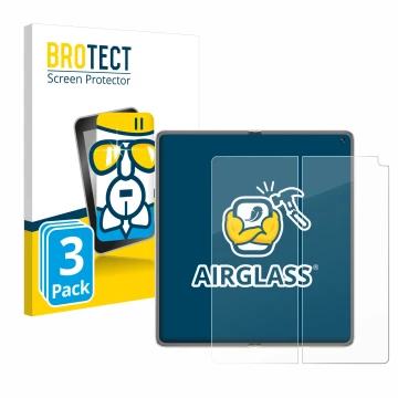 Vorderseite einer Produktverpackung mit dem Markenlogo BROTECT. Daneben ist das Gerät Huawei Mate X6 (Inneres Display) mit dem