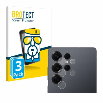 Vorderseite einer Produktverpackung mit dem Markenlogo BROTECT. Daneben ist das Gerät Samsung Galaxy S25 Ultra Enterprise Edit