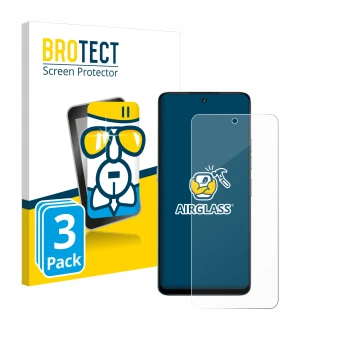 Vorderseite einer Produktverpackung mit dem Markenlogo BROTECT. Daneben ist das Gerät Umidigi Note 100 5G mit dem zugehörigen 