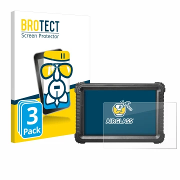 Vorderseite einer Produktverpackung mit dem Markenlogo BROTECT. Daneben ist das Gerät iCarsoft CR Ultra mit dem zugehörigen Di