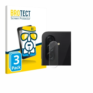 Vorderseite einer Produktverpackung mit dem Markenlogo BROTECT. Daneben ist das Gerät Samsung Galaxy A26 5G (NUR Kameraschutz)