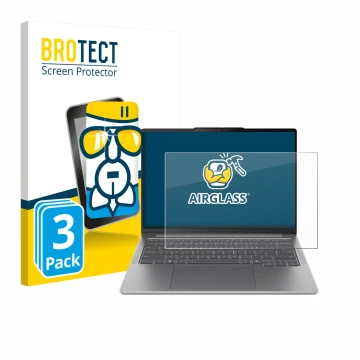 Vorderseite einer Produktverpackung mit dem Markenlogo BROTECT. Daneben ist das Gerät Lenovo IdeaPad Pro 5 Gen 10 14