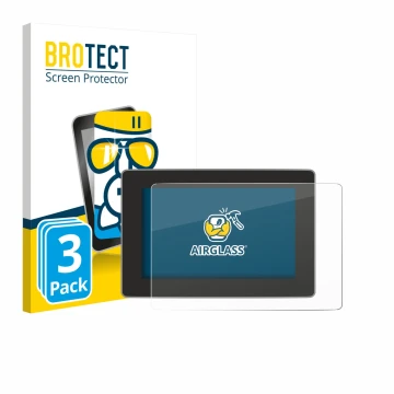 Vorderseite einer Produktverpackung mit dem Markenlogo BROTECT. Daneben ist das Gerät Tesla Model Y Juniper 2025 mit dem zugeh