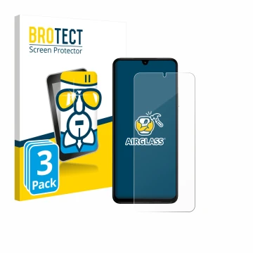 Vorderseite einer Produktverpackung mit dem Markenlogo BROTECT. Daneben ist das Gerät Xiaomi Poco C71 mit dem zugehörigen Disp