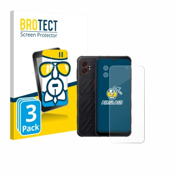Vorderseite einer Produktverpackung mit dem Markenlogo BROTECT. Daneben ist das Gerät Samsung Galaxy XCover 7 Pro (Display+Kam