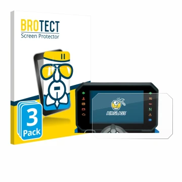 Vorderseite einer Produktverpackung mit dem Markenlogo BROTECT. Daneben ist das Gerät Suzuki GSX-8S 2025 mit dem zugehörigen D