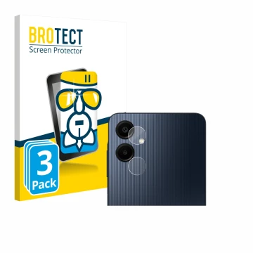 Vorderseite einer Produktverpackung mit dem Markenlogo BROTECT. Daneben ist das Gerät Samsung Galaxy A06 5G (NUR Kameraschutz)