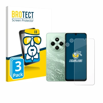 Vorderseite einer Produktverpackung mit dem Markenlogo BROTECT. Daneben ist das Gerät Xiaomi Poco C75 (Display+Kamera) mit dem