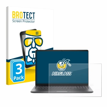 Vorderseite einer Produktverpackung mit dem Markenlogo BROTECT. Daneben ist das Gerät Dell Pro 16 PC16250 mit dem zugehörigen 