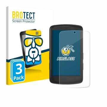Vorderseite einer Produktverpackung mit dem Markenlogo BROTECT. Daneben ist das Gerät Bryton Rider S810 mit dem zugehörigen Di