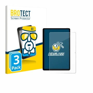 Vorderseite einer Produktverpackung mit dem Markenlogo BROTECT. Daneben ist das Gerät Xiaomi Redmi Pad SE 11 mit dem zugehörig