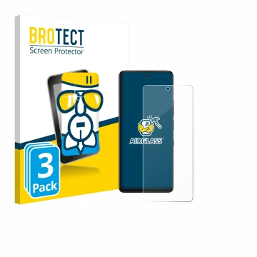 Vorderseite einer Produktverpackung mit dem Markenlogo BROTECT. Daneben ist das Gerät TCL 60 NxtPaper 4G mit dem zugehörigen D