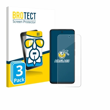 Vorderseite einer Produktverpackung mit dem Markenlogo BROTECT. Daneben ist das Gerät TCL SE NxtPaper 5G mit dem zugehörigen D