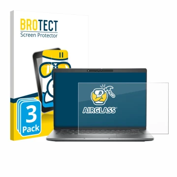 Vorderseite einer Produktverpackung mit dem Markenlogo BROTECT. Daneben ist das Gerät Dell Latitude 5330 mit dem zugehörigen D