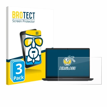 Vorderseite einer Produktverpackung mit dem Markenlogo BROTECT. Daneben ist das Gerät Dell Pro Max 16 mit dem zugehörigen Disp