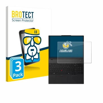 Vorderseite einer Produktverpackung mit dem Markenlogo BROTECT. Daneben ist das Gerät Lenovo ThinkPad T16 Gen 4 mit dem zugehö