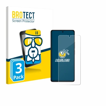 Vorderseite einer Produktverpackung mit dem Markenlogo BROTECT. Daneben ist das Gerät Xiaomi Poco M6 Pro 4G mit dem zugehörige