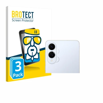 Vorderseite einer Produktverpackung mit dem Markenlogo BROTECT. Daneben ist das Gerät Samsung Galaxy S25 Edge (NUR Kameraschut
