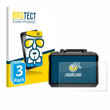 Vorderseite einer Produktverpackung mit dem Markenlogo BROTECT. Daneben ist das Gerät DJI RC Pro 2 mit dem zugehörigen Display