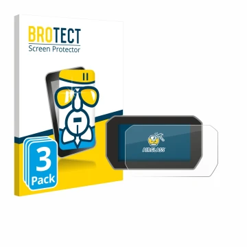 Vorderseite einer Produktverpackung mit dem Markenlogo BROTECT. Daneben ist das Gerät Ducati V4 Rally (2024) mit dem zugehörig