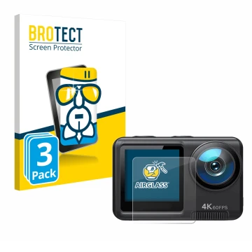 Vorderseite einer Produktverpackung mit dem Markenlogo BROTECT. Daneben ist das Gerät Wolfang GA420 mit dem zugehörigen Displa