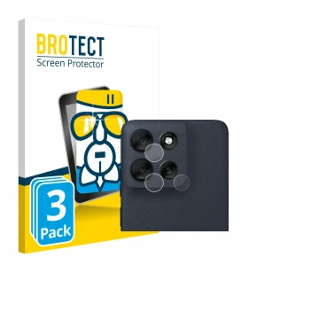 Vorderseite einer Produktverpackung mit dem Markenlogo BROTECT. Daneben ist das Gerät Motorola Moto G56 (NUR Kameraschutz) mit