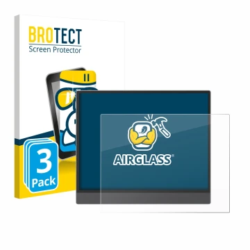 Vorderseite einer Produktverpackung mit dem Markenlogo BROTECT. Daneben ist das Gerät Boox Tab X C mit dem zugehörigen Display