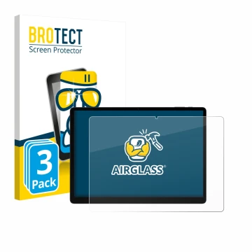 Vorderseite einer Produktverpackung mit dem Markenlogo BROTECT. Daneben ist das Gerät Doogee Tab E3 Max 14 mit dem zugehörigen