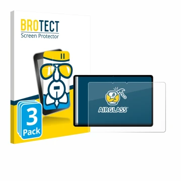 Vorderseite einer Produktverpackung mit dem Markenlogo BROTECT. Daneben ist das Gerät Oppo Pad SE mit dem zugehörigen Displays