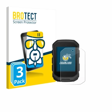 Vorderseite einer Produktverpackung mit dem Markenlogo BROTECT. Daneben ist das Gerät Garmin Edge MTB mit dem zugehörigen Disp