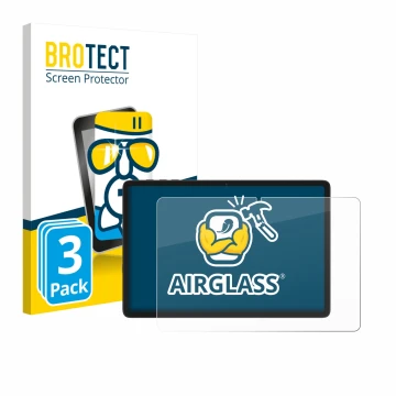 Vorderseite einer Produktverpackung mit dem Markenlogo BROTECT. Daneben ist das Gerät Tabwee T20 10.1