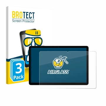 Vorderseite einer Produktverpackung mit dem Markenlogo BROTECT. Daneben ist das Gerät Doogee Tab G6 mit dem zugehörigen Displa