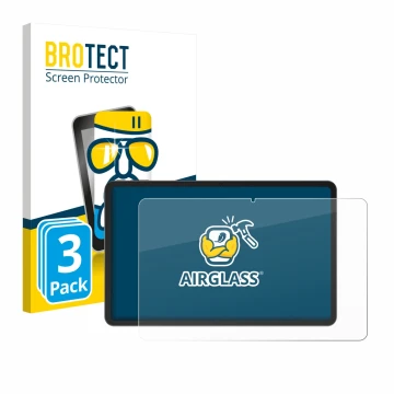 Vorderseite einer Produktverpackung mit dem Markenlogo BROTECT. Daneben ist das Gerät Doogee V Pad 12