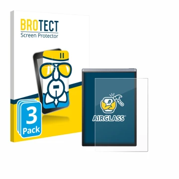 Vorderseite einer Produktverpackung mit dem Markenlogo BROTECT. Daneben ist das Gerät iflytek Ainote Air 2 mit dem zugehörigen