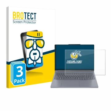 Vorderseite einer Produktverpackung mit dem Markenlogo BROTECT. Daneben ist das Gerät Lenovo ThinkBook 16p Gen 6 mit dem zugeh